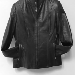 Andrew Marc Womens Lambskin Leather Jacket